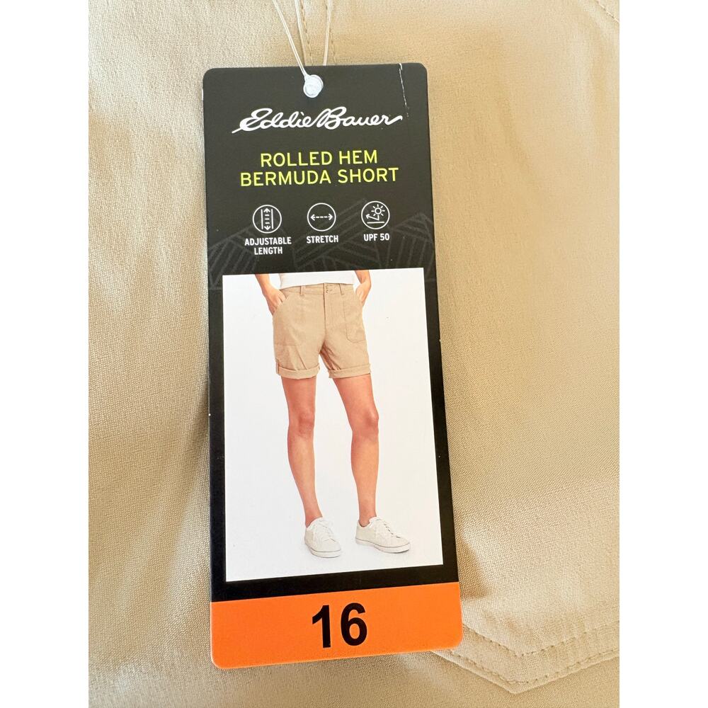 Eddie Bauer roll cuff Bermuda shorts size 16 NEW - Picture 12 of 13